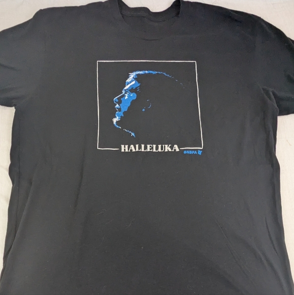 HALLELUKA Luka Dončić #77 Dallas Mavericks All Star Black Tee XL - Picture 2 of 8